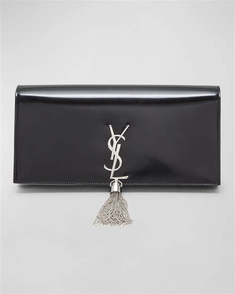 ysl black tassel clutch|Saint Laurent Kate Tassel YSL Clutch Bag in Spazzolato Leather.